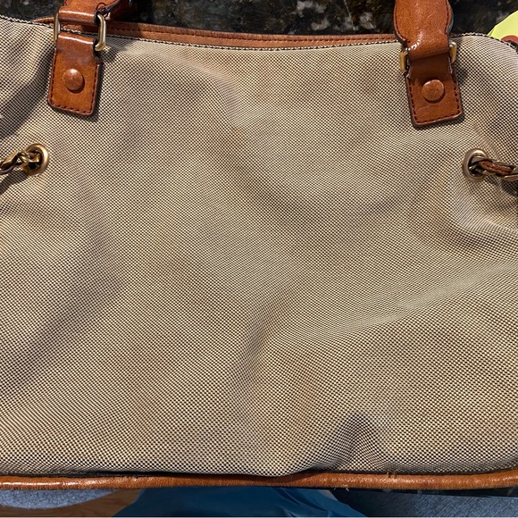 Chloe Vintage Brown and Cream Satchel Large Canvas Leather Amazing SUPER RARE!! - Picture 12 of 12